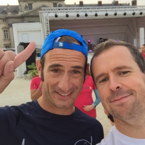 Avec Yohann Metay dans la TomTom Team, aux 20 km de Paris